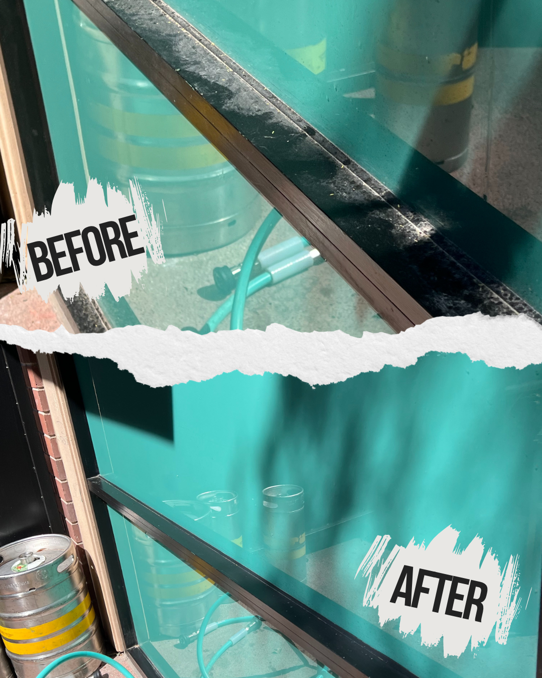 Before and after window cleaning in Phoenix