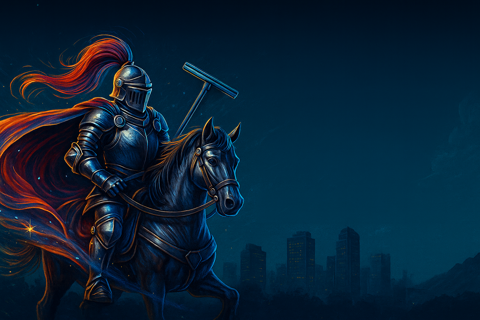 The Window Knight on horse